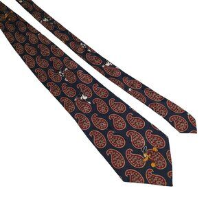 Disney Character Paisley Silk Tie Mickey Friends Goofy Donald Pluto Dad Gift